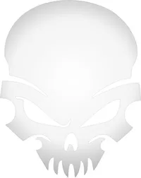 White Fade Skull Decal / Sticker 42