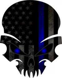 Blue Lives Matter American Flag Punisher Decal / Sticker 51