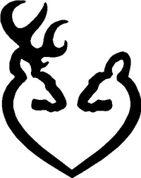 Deer and Doe Heart Hunting Decal / Sticker