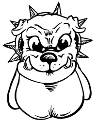 Bulldog Mascot Decal / Sticker 2