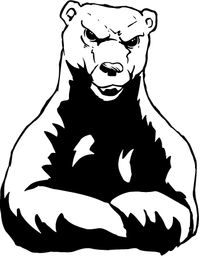 Angry Bear Mascot Decal / Sticker