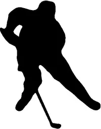 Hockey Player Decal / Sticker 06