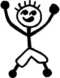 Shorts Boy Stick Figure Decal / Sticker 06