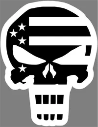 American Flag Punisher Decal / Sticker 69