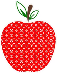 Louis Vuitton Red Apple Decal / Sticker 36