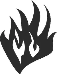 Flames Decal / Sticker 59