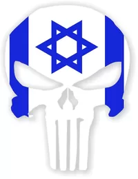 Israeli Flag Punisher Decal / Sticker 186