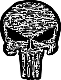 Gun Punisher Decal / Sticker 87