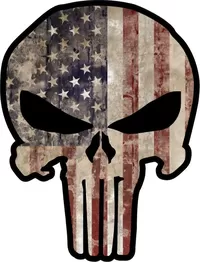 American Flag Punisher Decal / Sticker 90