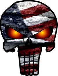 American Flag Punisher Decal / Sticker 71