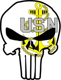 Navy Chief Anchor Punisher Decal / Sticker 124