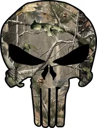 Camouflage Punisher Decal / Sticker 58