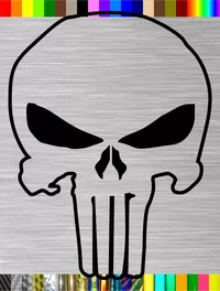 1c Punisher Decal / Sticker 06