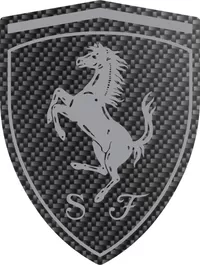 Carbon Fiber Ferrari Crest Decal / Sticker 32