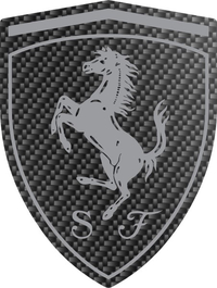 Carbon Fiber Ferrari Crest Decal / Sticker 32