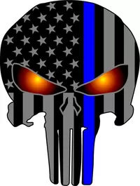 Skin Decal for Yeti Colster Can Tumbler Thin Blue Line Police Lives U.S. Flag