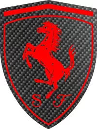 Carbon Fiber Ferrari Crest Decal / Sticker 40