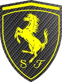 Carbon Fiber Ferrari Crest Decal / Sticker 41