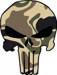 Camouflage Punisher Decal / Sticker 11