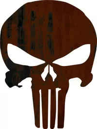 Rusted Punisher Decal / Sticker 30