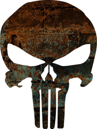 Rusted Punisher Decal / Sticker 31
