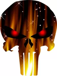 Flaming Punisher Decal / Sticker 36