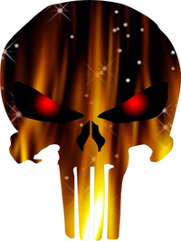 Flaming Punisher Decal / Sticker 36