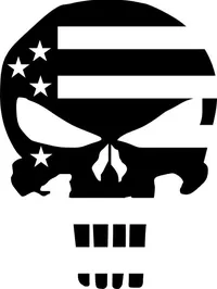American Flag Punisher Decal / Sticker 37