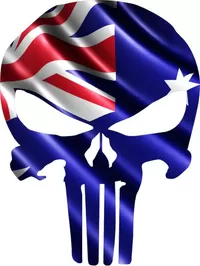 Australian Flag Punisher Decal / Sticker 03
