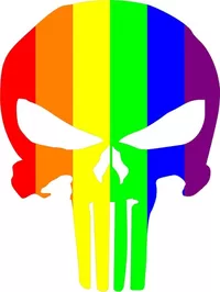 LGBT Flag Punisher Decal / Sticker 80