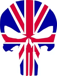 British Flag Punisher Decal / Sticker 101