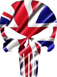 British Flag Punisher Decal / Sticker 102