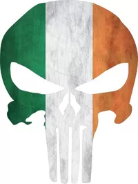 Irish Flag Punisher Decal / Sticker 104