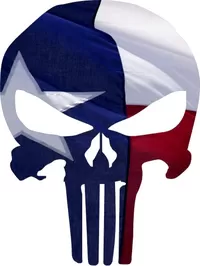 Texas Flag Punisher Decal / Sticker 106