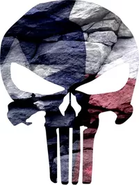 Texas Flag Punisher Decal / Sticker 108