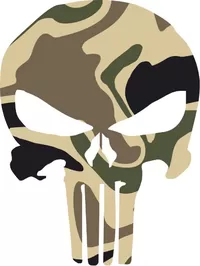 Camouflage Punisher Decal / Sticker 167