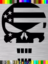 American Flag Punisher Decal / Sticker 37