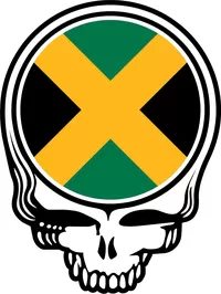 Jamaican Grateful Dead Skull Decal / Sticker 17