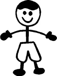 Boxing Boy Stick Figure Decal / Sticker 01