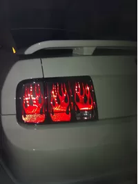 Flaming Tail Light Covers for 05-09 Mustang