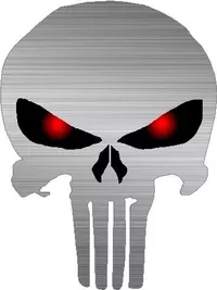 Brushed Red Eyed Punisher Decal / Sticker 18
