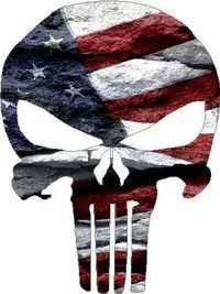 American Flag Punisher 02 Decal / Sticker