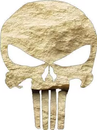 Bone Colored Punisher Decal / Sticker 07