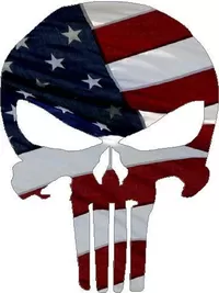 American Flag Punisher Decal / Sticker