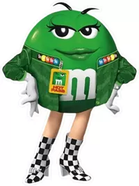 Green NASCAR M&M Decal / Sticker 57