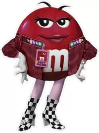 Red NASCAR M&M Decal / Sticker 72