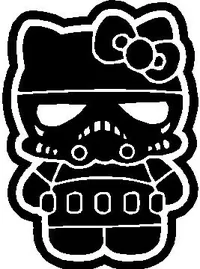 Kitty Stormtrooper Decal / Sticker 03