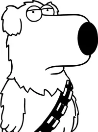 Brian Griffin Chewbacca Decal / Sticker 07