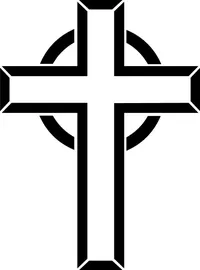 Christian Cross Decal / Sticker 65