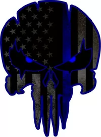 Skin Decal for Yeti Colster Can Tumbler Thin Blue Line Police Lives U.S. Flag